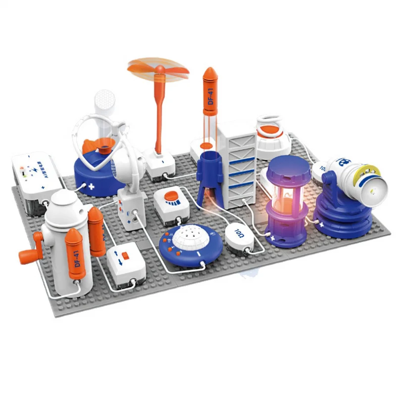 STEM – blocs de construction électroniques, jouet cadeau éducatif, Kit d'assemblage de circuits physiques pour enfants de l'école primaire, ensemble d'expérimentation scientifique