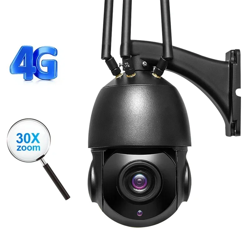 Ao ar livre 8mp com câmera zoom 30x detecção de movimento 8mp rede ptz câmera sem fio 8mp 4k wifi/4g câmera ip personalizável