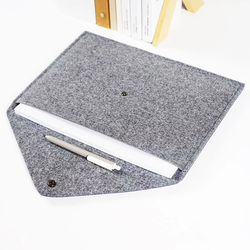 A4 Simple Big Capacity Linen File Folder Document Bag Canvas Felt File Briefcase Portable Organizer Office Paper Holder