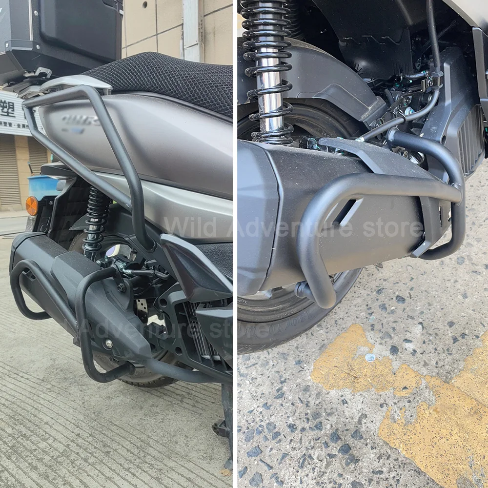 Motorcycle Exhaust Guard Crash Bar Bumper For Haojue UHR150 UFR150 UHR UFR 150 Muffler Protector Stunt Cage Falling Protection