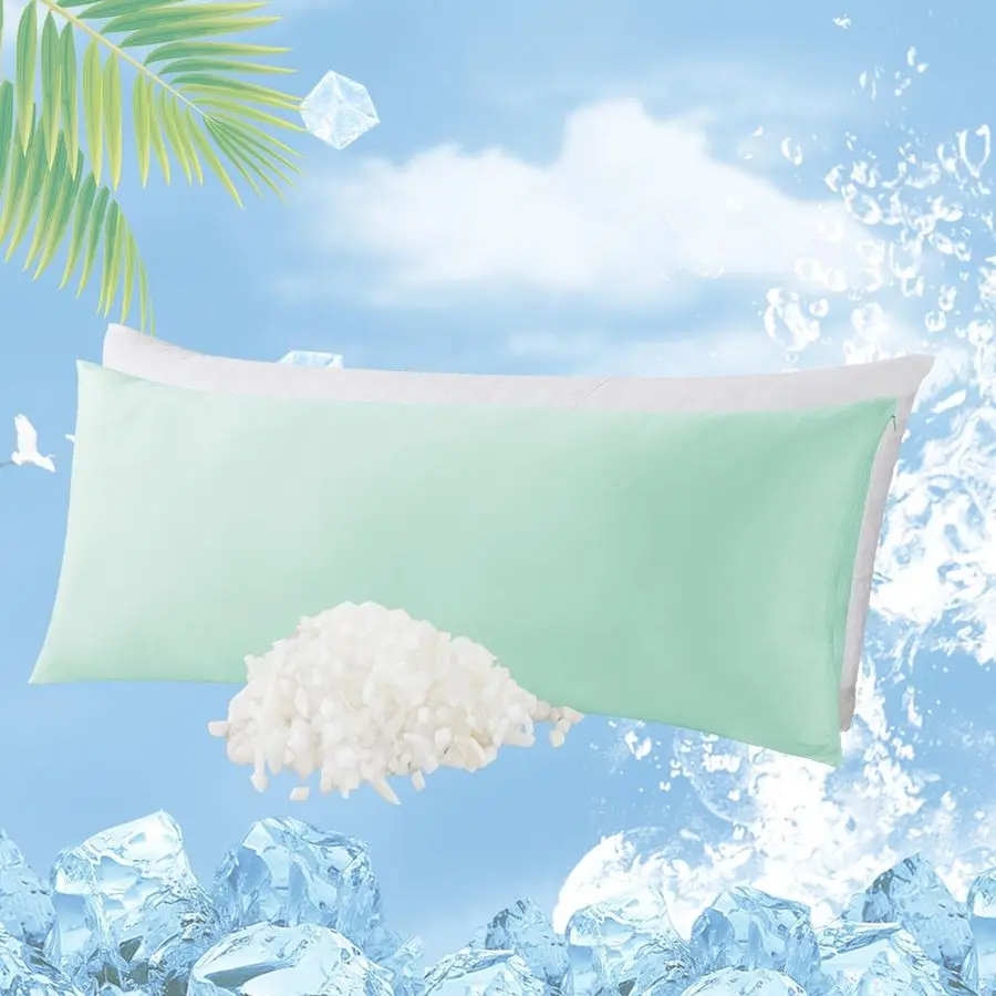 

Memory Foam Body Pillow with Zippered Cooling Cover, Full Body Pillow for Adults, Long Pillow for Sleeping, Fluffy Supportive, I