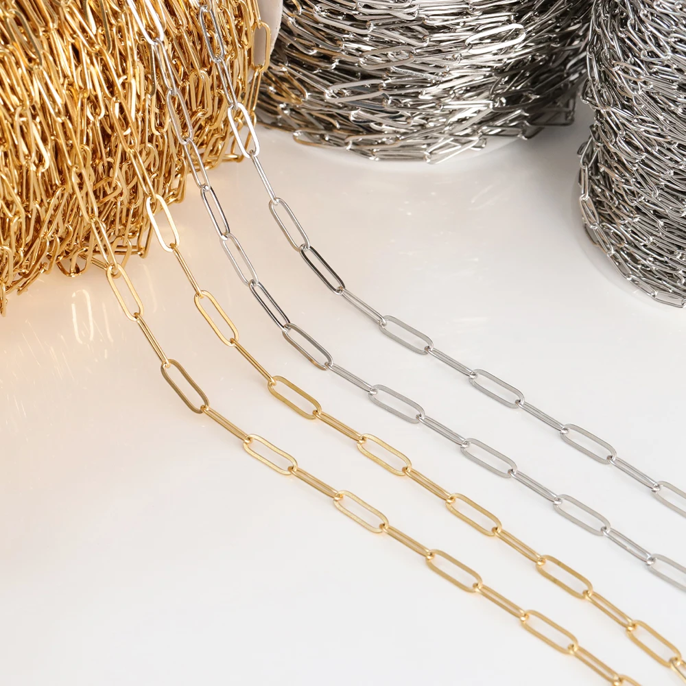 1Meter Stainless Steel Chains for Bracelet Necklace Jewelry Making DIY Findings Accessories