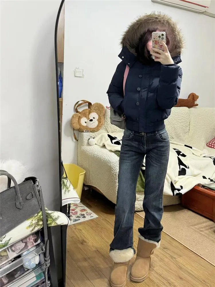 

Американские винтажные джинсы-клеш с низкой посадкой для женщин, утягивающие, весенние, ретро, длинные брюки в пол, темные цвета