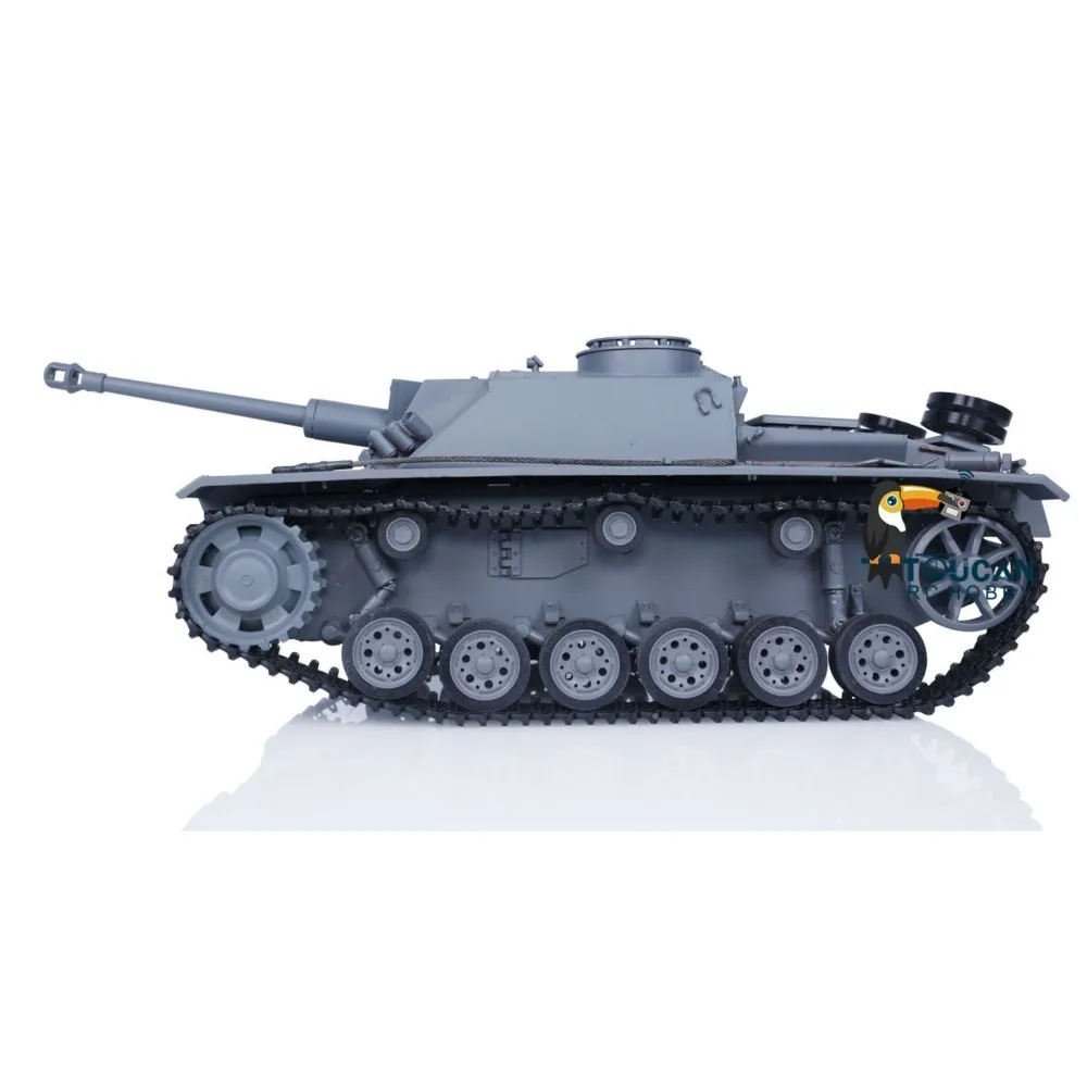 Mato 100% Metal Escala 1/16 Cinza Alemão Stug III Infravermelho Ver RTR RC Tanque 1226 para Entusiastas
