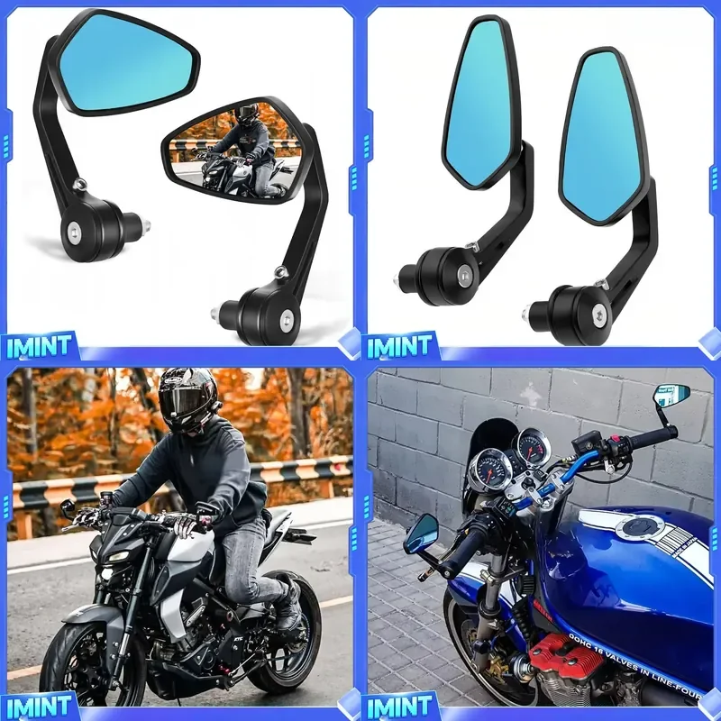 Rétroviseur de moto 7/8" pour extrémité de guidon, rétroviseur latéral universel, décoration de Noël pour moto