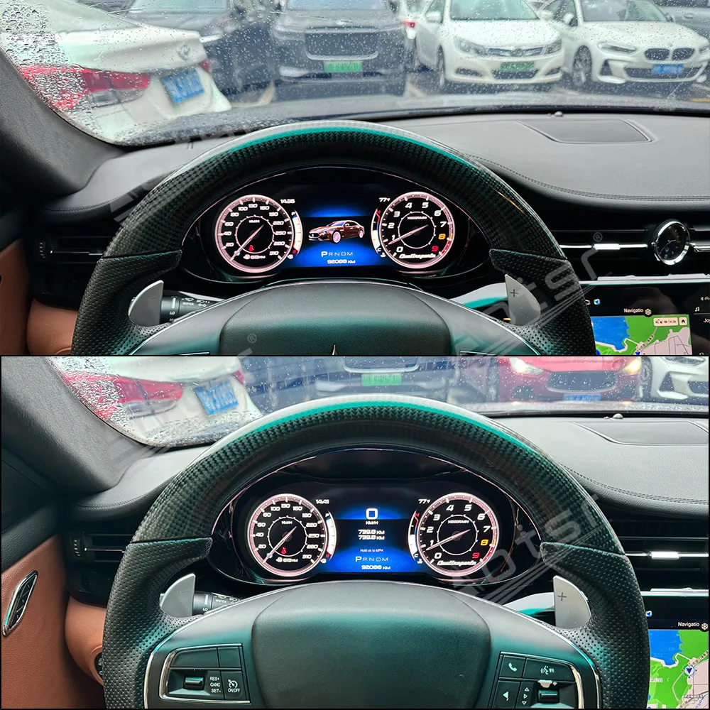 Linux Car LCD Digital Cluster For Maserati Quattroporte 2014 - 2022 Virtual Cockpit Odometer Panel Screen Dashboard Speed Meter