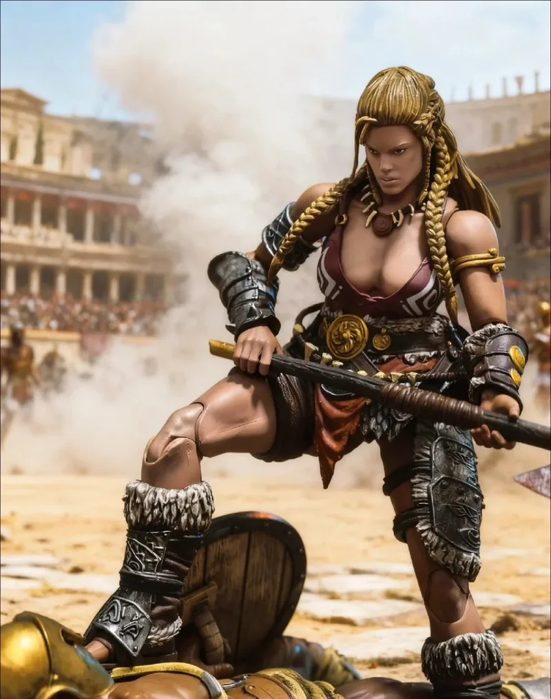 Em estoque xesray luta para glória 1/12 figura de ação combates 2025 evento exclusivo ouro hildr anime modelo presentes do feriado brinquedos