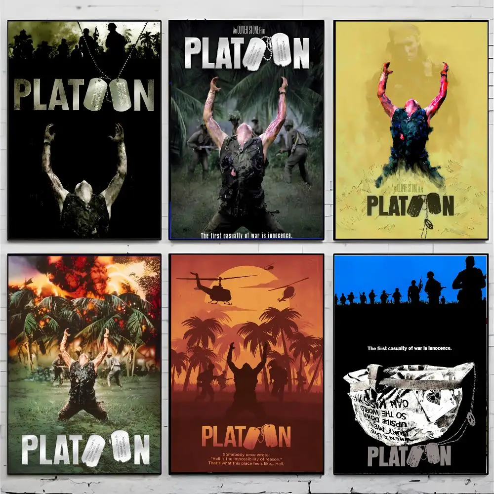 Gritty Intense War-themed P-Platoon Poster Top-tier Indoor room Decor Art & Household Decoration Presents