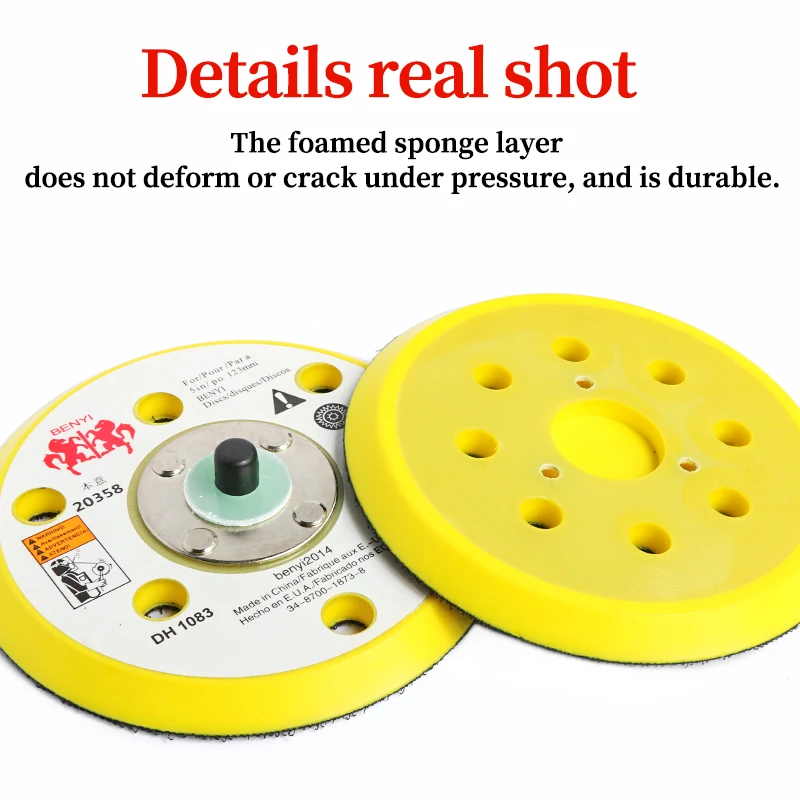 5Inch 125MM 5/16"-24 Thread Hook Loop Back-up Sanding Pad Sander Backing Plate Grinder Power Tools