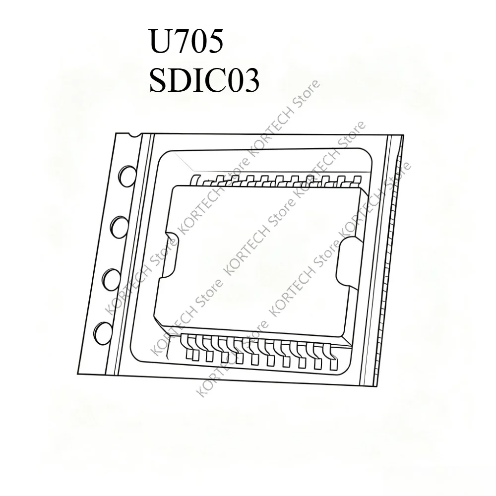 5PCS/Lot New U705 SDIC03 Automobile computer board idle speed throttle valve drive chip automobile IC