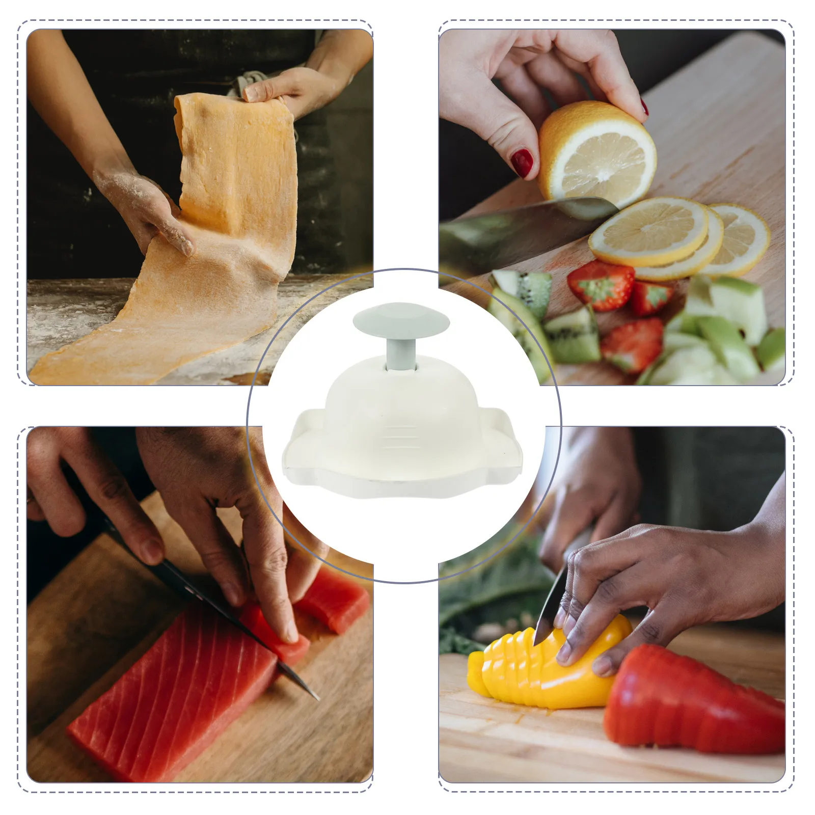 

2Pcs Food Slicer Finger Guard Sturdy Premium Material Fits Any Size Vegetable Fruit Meat Food Slicer Safety Holder