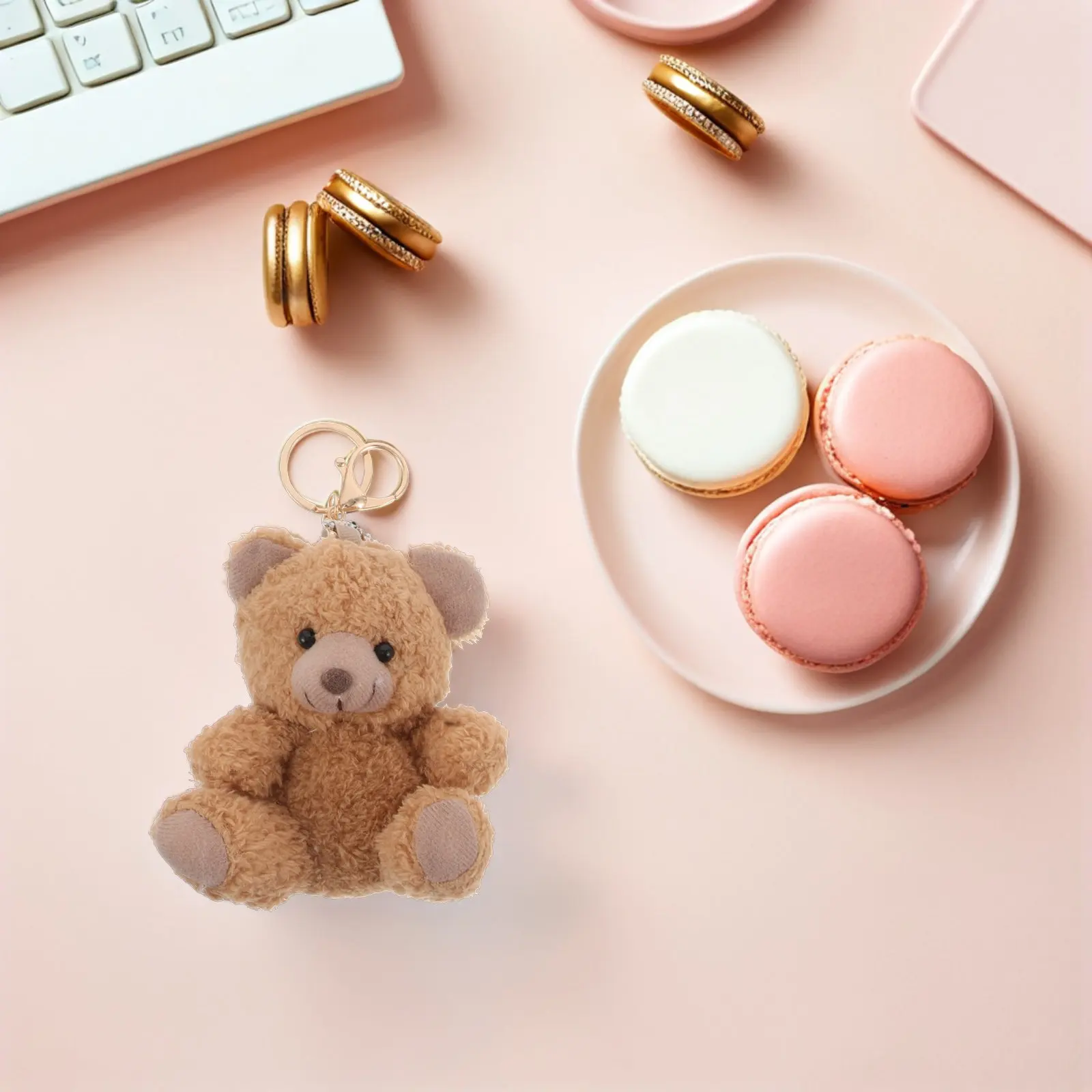 

Набор из 3 милых брелоков-медведей: мягкие, обнимаемые, для рюкзаков, сумок, ключей, подарков на Рождество, наполнители для подарочных пакетов