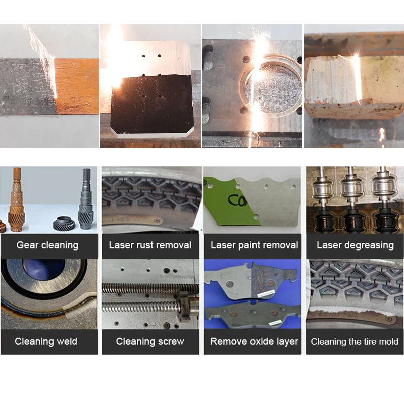 Laser Cleaning Machine Rust Removal Portable Paint Remove Backpack 100W 200W 300W Pulse Cleaning Machine