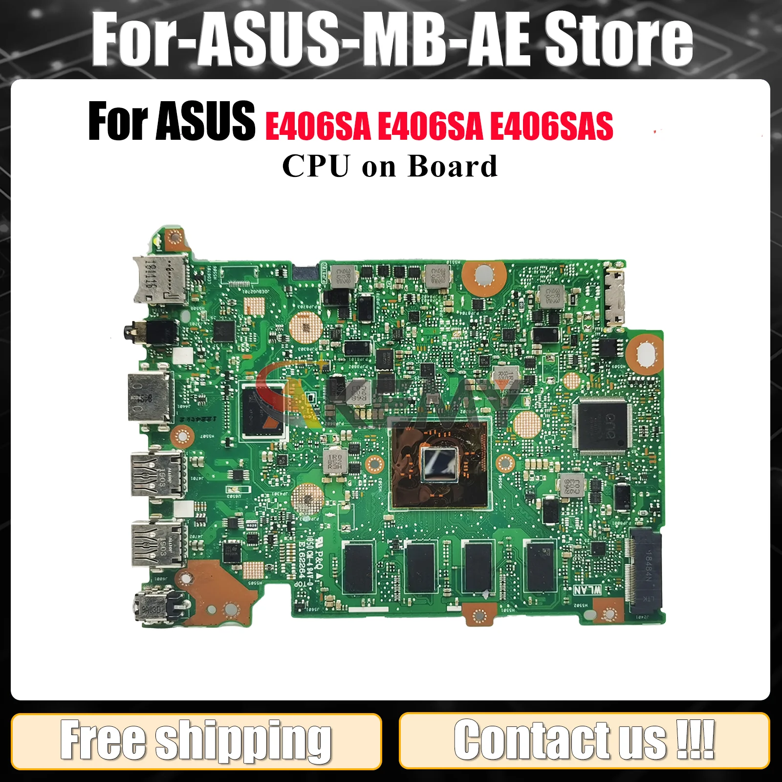 

E406SA Материнская плата для ноутбука ASUS EeeBook E406SA E406S E406SAS Материнская плата для ноутбука с процессором 100% тестирование ОК быстрая доставка stk