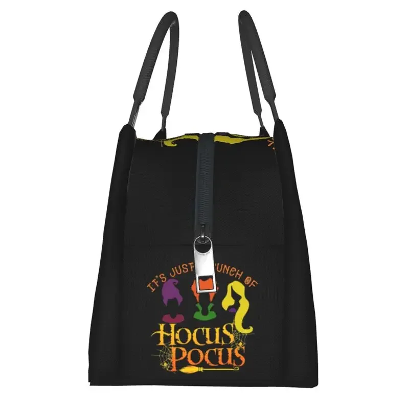 Hocus Halloween Night Pocus Borsa termica per il pranzo per le donne Strega Film horror Resuable Termico Cooler Food Lunch Box