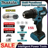 Makita Original DDF487 Cordless Driver Drill Brushless Electric Impact Screwdriver 18V Rechargeable Power Tool