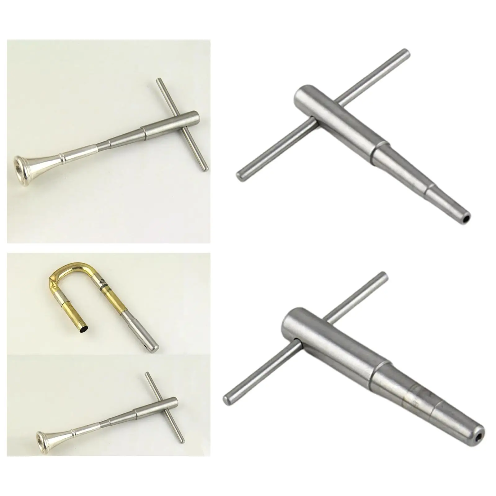 High Durability Steel Tuning Wrench Reversible T Handle Tap Spanner Assistant Tool for Piano Fix Worker