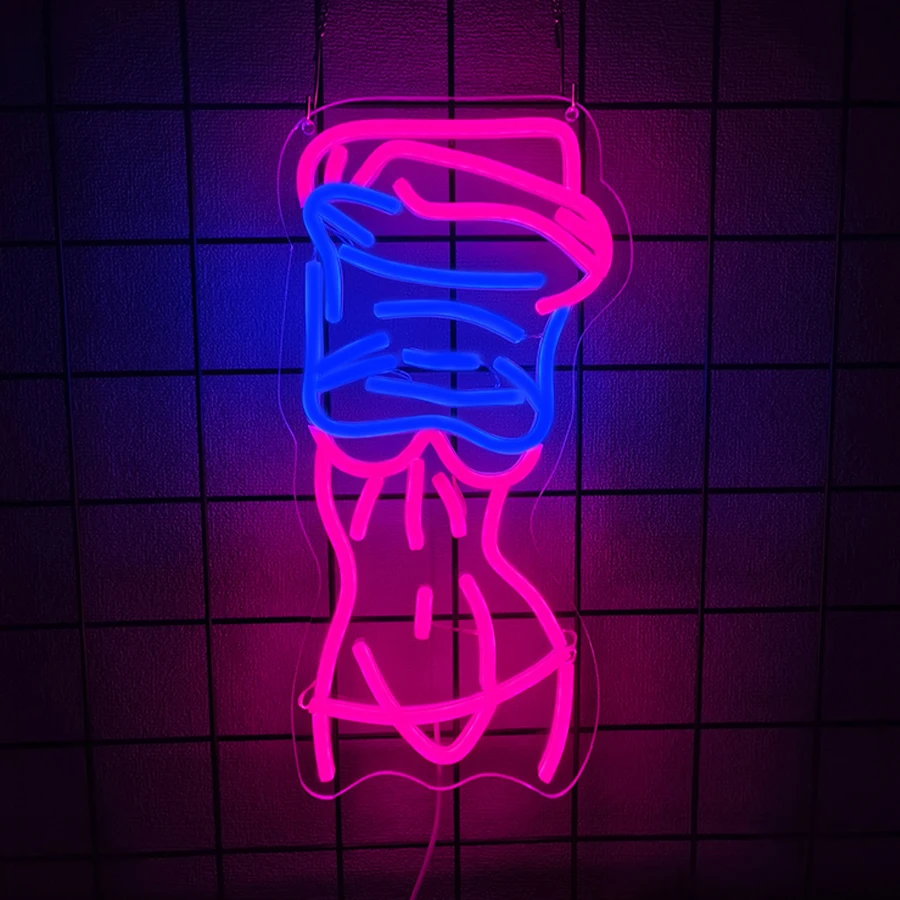 لافتة نيون من سلسلة التجميل، ديكور حائط بخط جمالي، تعمل بمنفذ USB، تستخدم في الغرف والنوادي والحانات والفنادق والأزواج، مصابيح حائط على شكل كهف للرجال