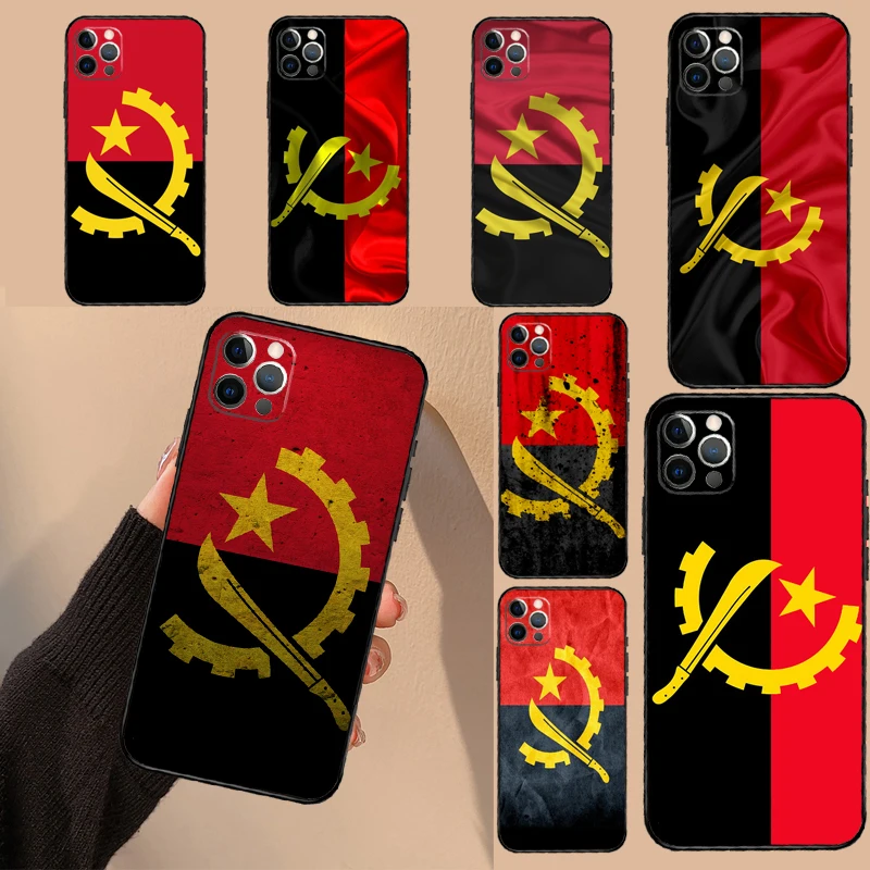 Angola flag Funda For iPhone 15 14 13 12 11 16 Pro Max Mini 14 Plus XS Max X XR Phone Case