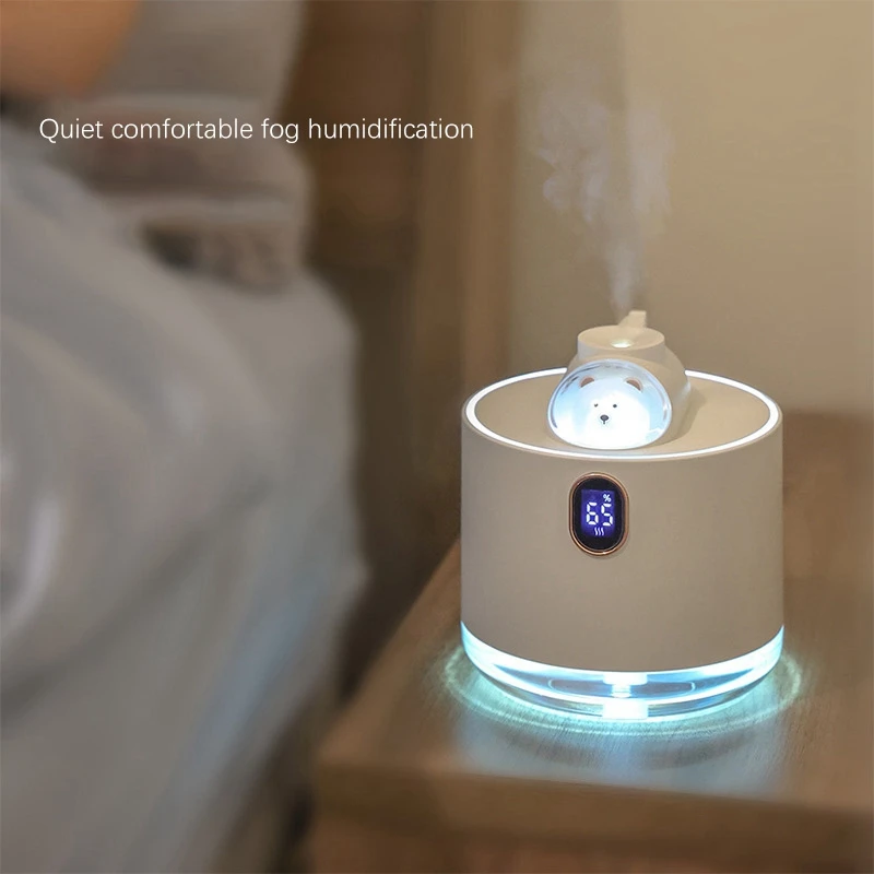 Portable Cute Cool Mist Humidifier 500Ml Water Volume USB Small Air Humidifier For Home Bedroom Office Desk Car Travel