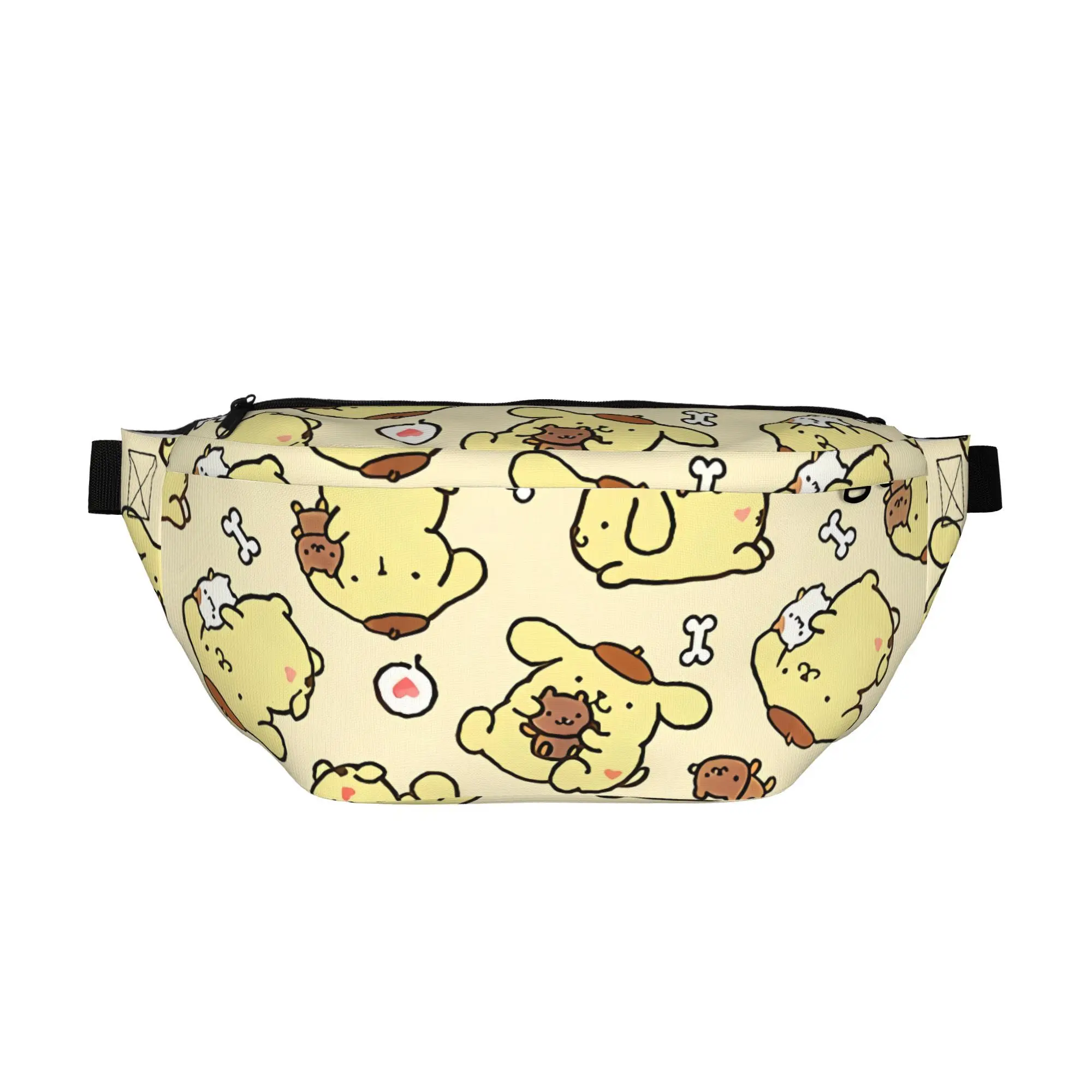 POMPOMPURIN Пакет с принтом Регулируемая поясная сумка для путешествий