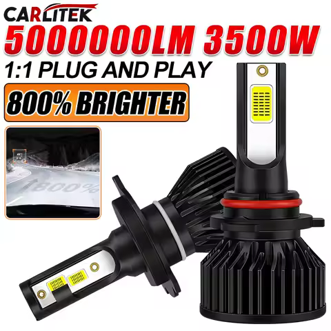 H7 LED H11 H4 Hi/Lo H1 H3 H8 HB3 HB4 HIR2 9005 9006 9012 Car Headlight Bulbs 6000K COB C37 Car Lights 5000000LM 3500W Turbo Fan