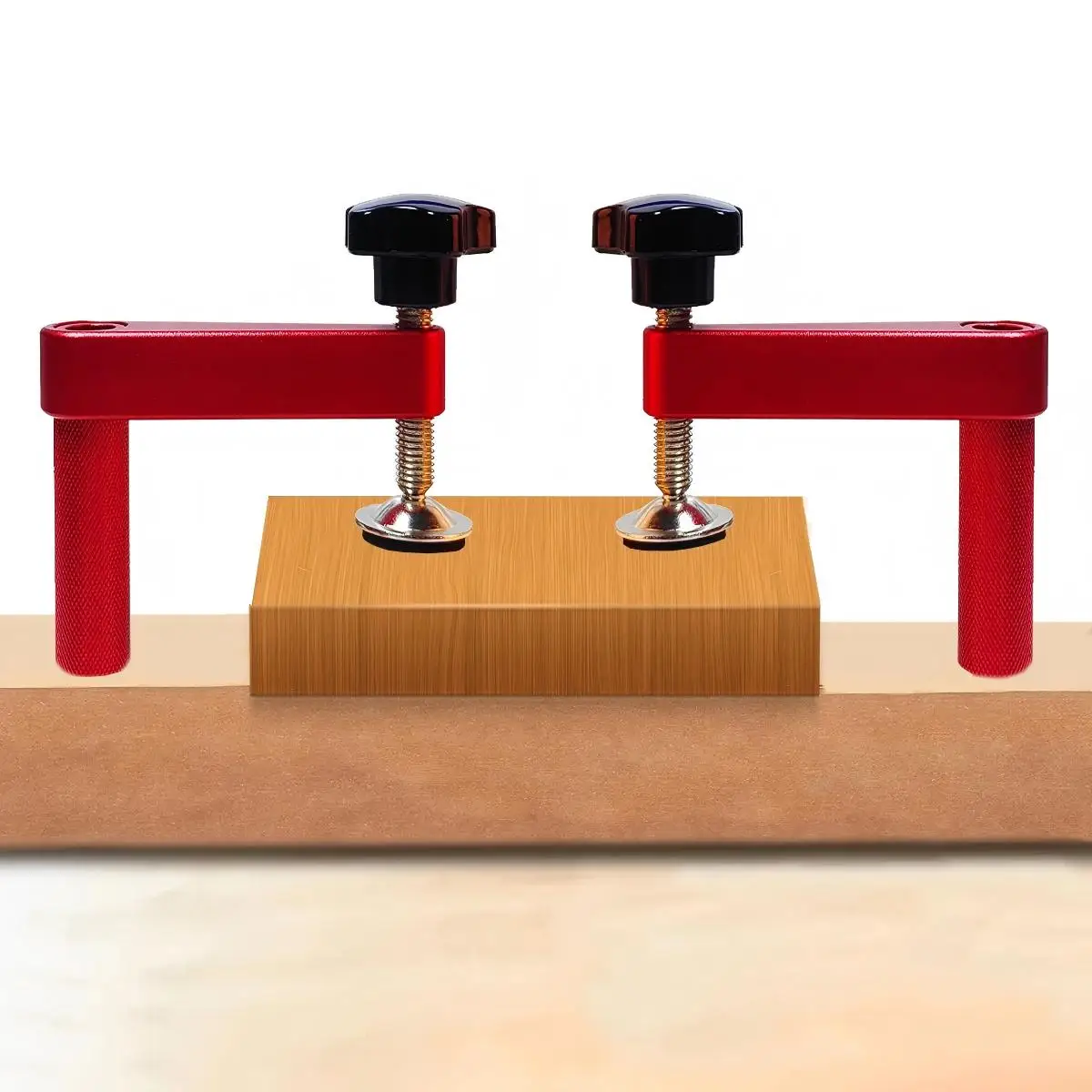 1/2Pc Bench Dog Clamp,19mm/20mm Stable Dog Hole Clamp,Adjustable MFT Table Aluminum Table Clamp for Woodworking Tool