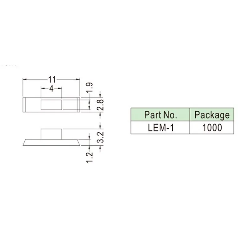 LEM-1 column 2mm led spacer column, cap PC column, acrylic matte column