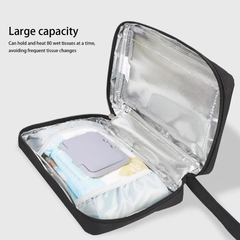 Dispenser scaldasalviette per neonati Temperatura regolabile Interruttore facile da premere Interfaccia USB Riscaldatore scaldasalviette umidificate