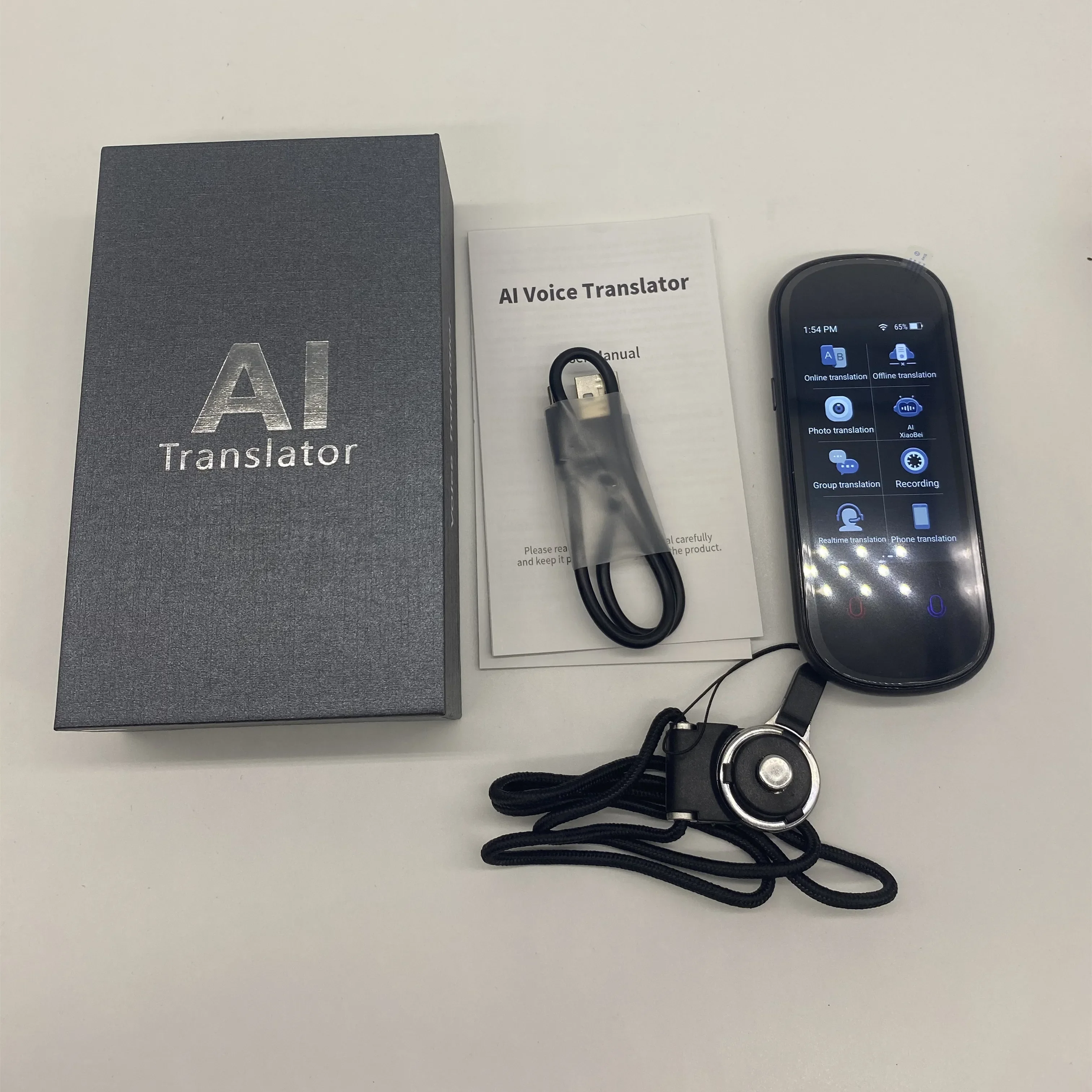 OEM AI Translator Connect Wifi Mini 3 Inch Real Time Translate Multi Language Camera Voice  Z2 Smart Translators