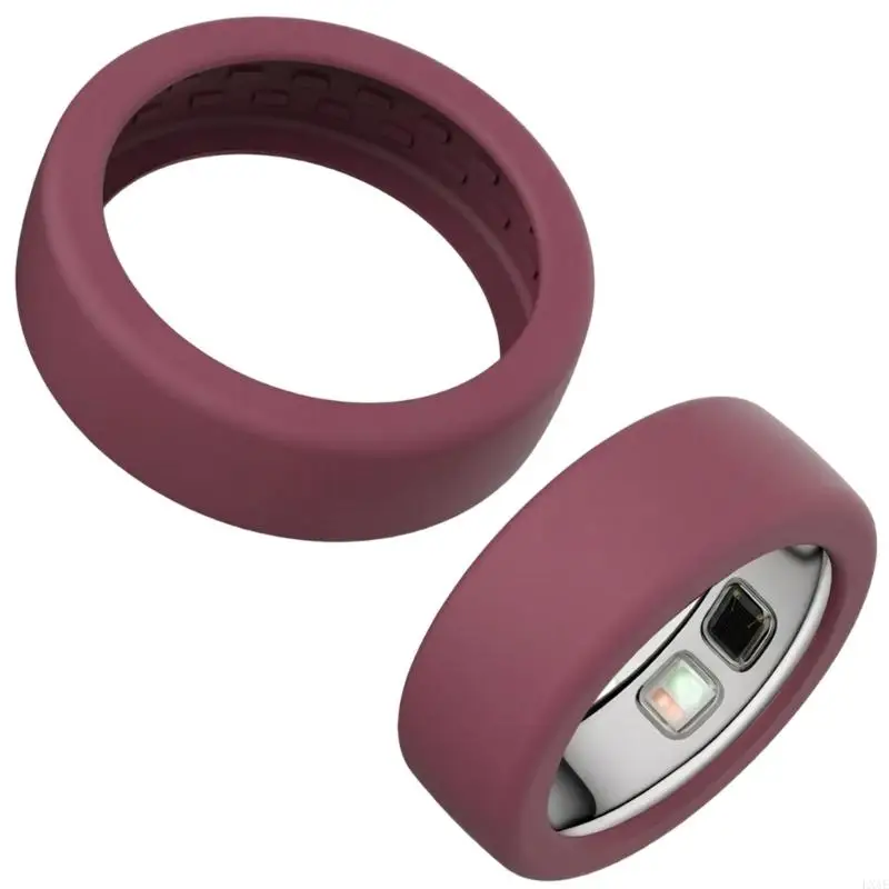 2Pieces Silicone Rings Protector Case Rings Protective Shell Silicone Texture Scratch Resistant for Daily Use