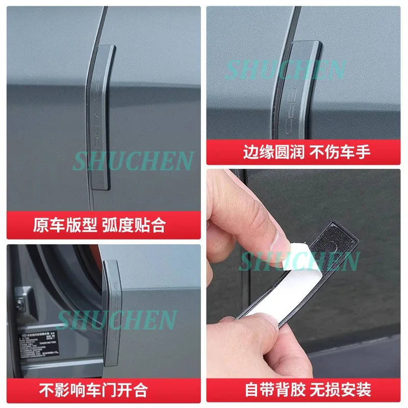 شريط ممتص الصدمات لباب السيارة لـ BYD Tang L DMI DMP EV 2025 مضاد للتصادم ومضاد للخدش ملحقات خارجية ABS #2