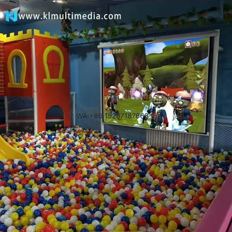 Wmwmnu Interactive Wall Projector Games for All in one AR Smash Ocean Balls Projection System for Kids Indoor Playground