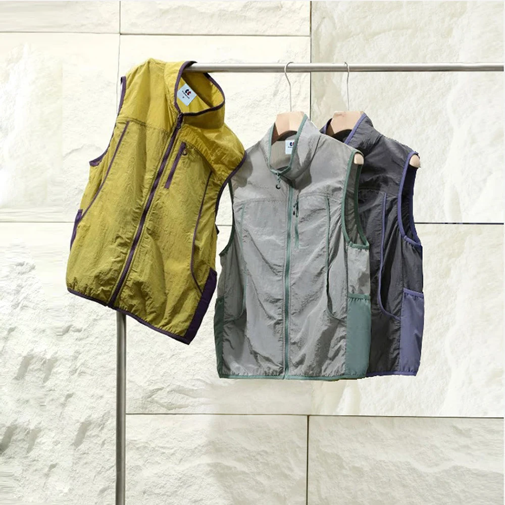 

Ультралегкий дышащий водоотталкивающий жилет с воротником-стойкой для мужчин и женщин, летний повседневный модный жилет для активного отдыха