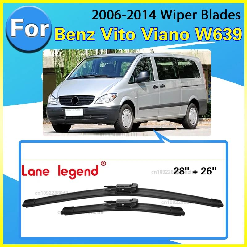 

28"26" Car Windshield Windscreen Front Window Wiper Blades For Mercedes-Benz Vito Viano W639 2006 2007 2008 2009 2010 2011-2014