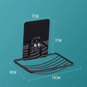 Seifenstempel-freier Rack Edelstahl, näferfrei, einschichtes Abfluss, Wandsuspension, Trottel, leichte Luxusregal, Badezimmer, 1PC 8 Hauptverkäufe Edelstahl -Wandseifentür - №5