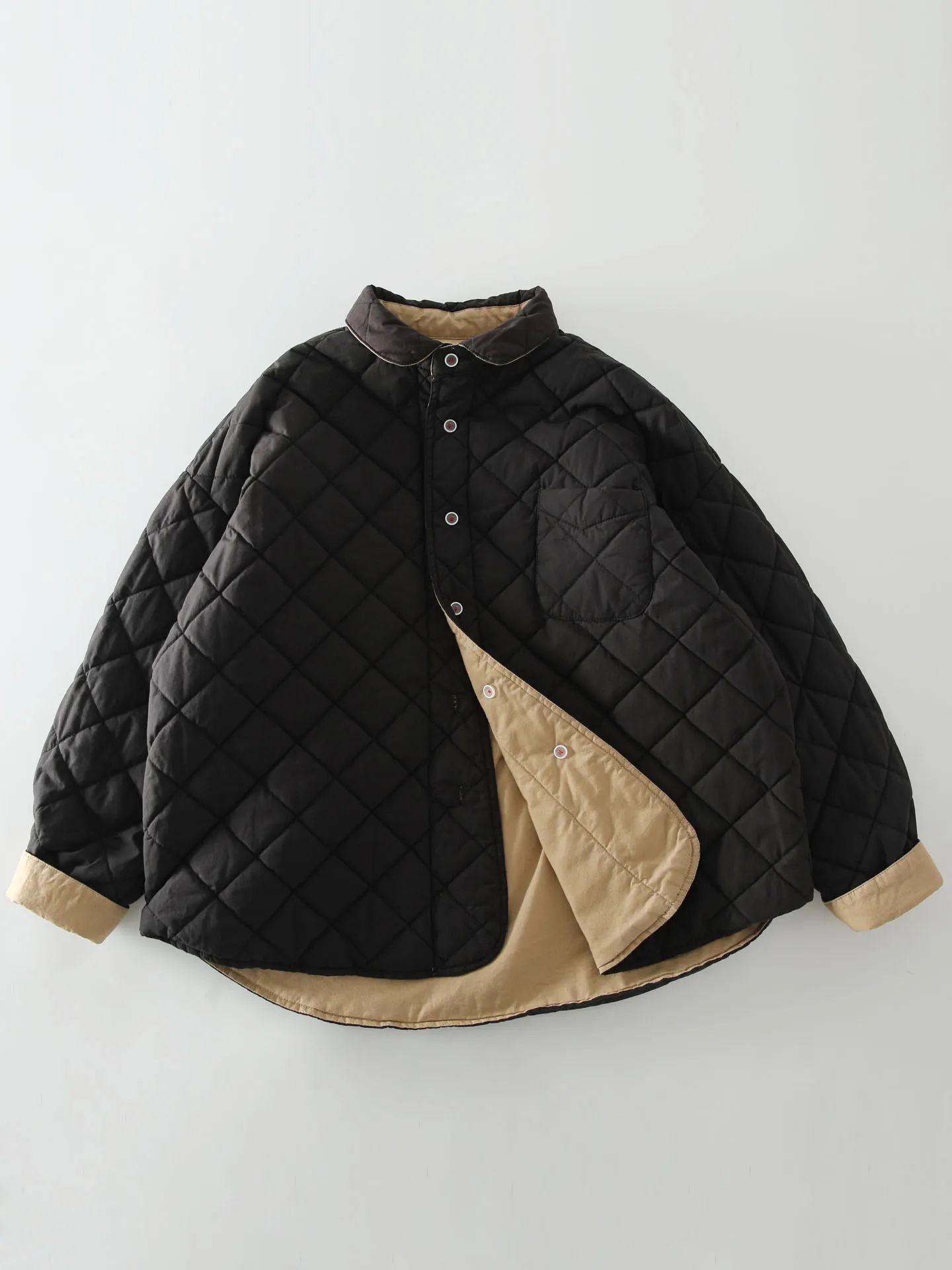 

Double-Sided Wear Cotton Jaet Women's Loose Fit Collar Retro id Design Winter Warm Cotton Coat Sli Commute Faion