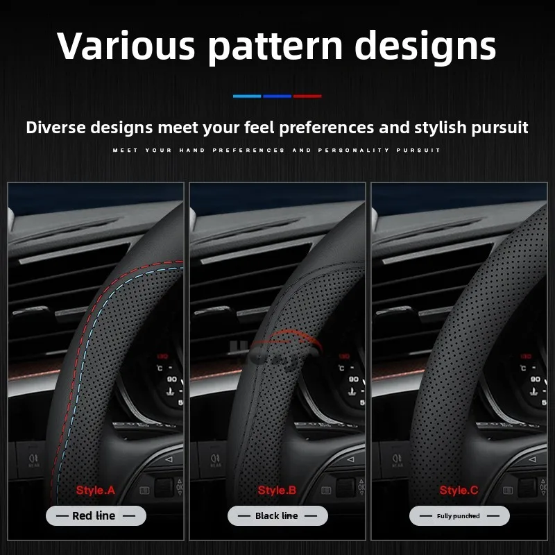 غطاء عجلة قيادة السيارة الجلدية لـ Acura NSX RDX RLX Integra ADX TL ZDX ILX MDX Type S A-Spec SH-AWD GT اكسسوارات السيارات #4