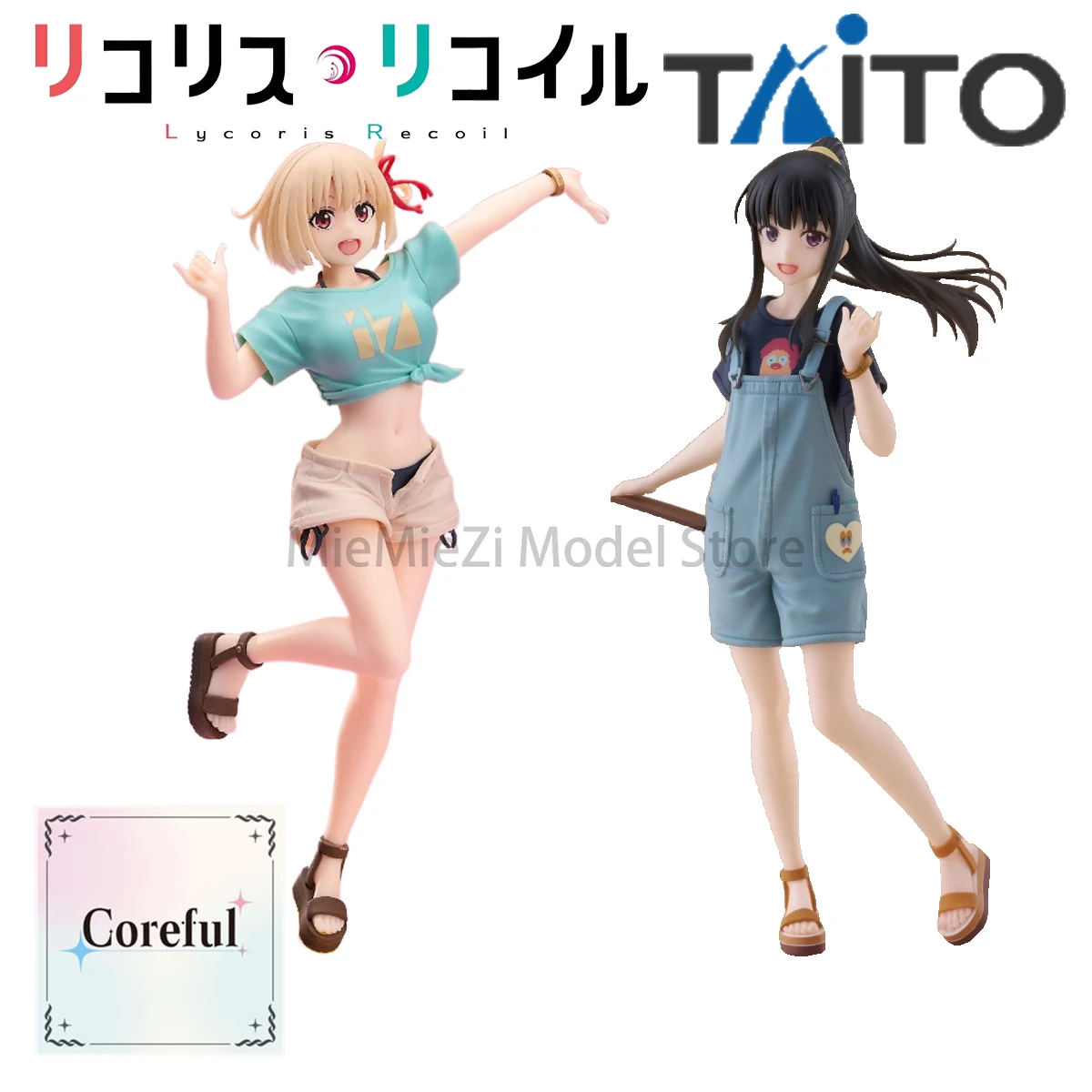 

In Stock Original TAiTO Prepainted Coreful Figure Lycoris Recoil Nishikigi Chisato Inoue Takina Hawaii Ver. Anime Figure Model