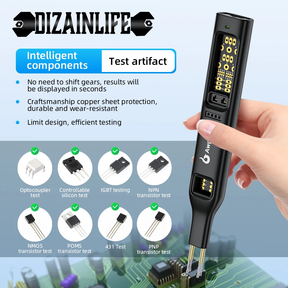 Transistor Tester Electronic Module Optocoupler Online Test Circuit IGBT NPN NMOS PNP PMOS Electrical Repair Maintenance Tool