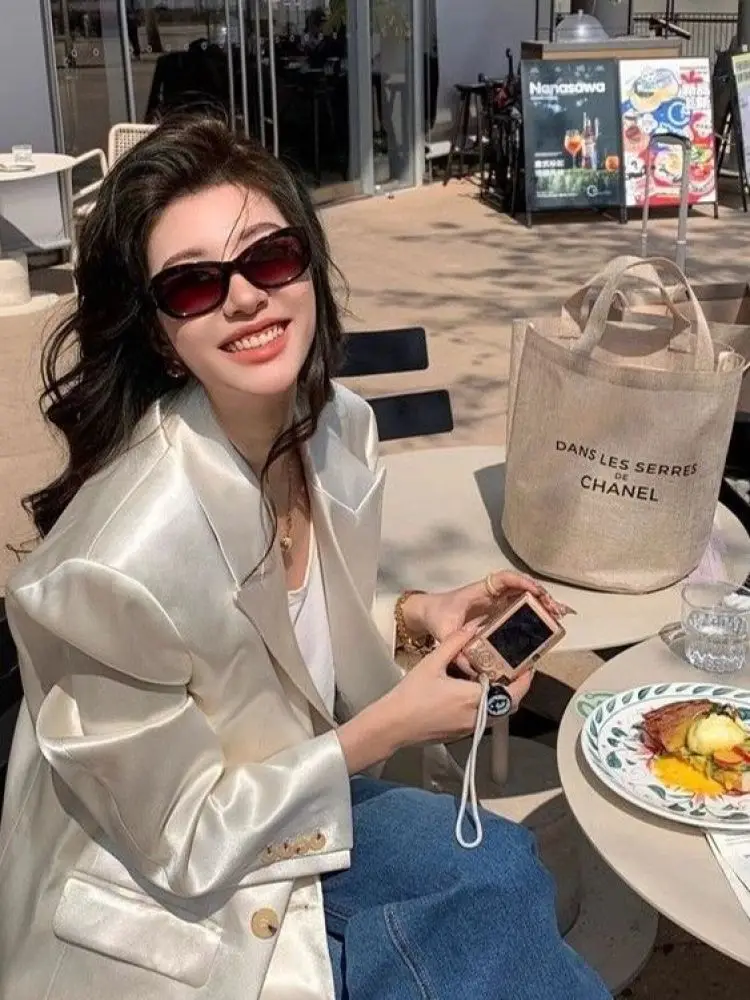 

Faionable Mat Корейский костюм с двойной пуговицей Jaet Женский повседневный утягивающий костюм Personali West Одежда Осенняя новинка A...