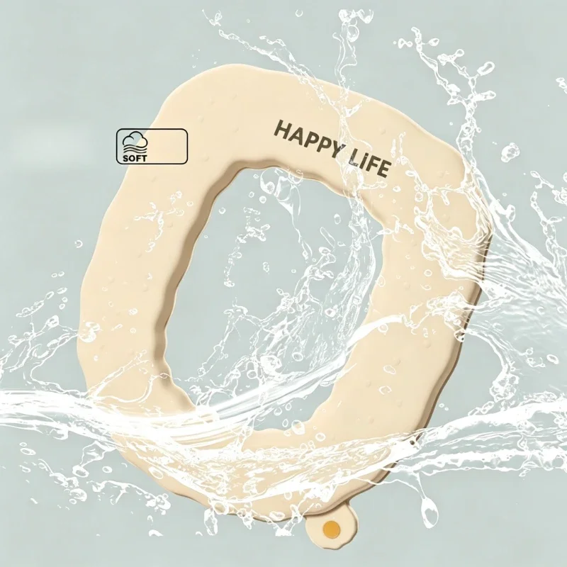 Convenient Handle Design Toilet Seat Cover Fits Most Oval Shapes Reusable Cushion Portable Liner Pads Used for Family Bathroom