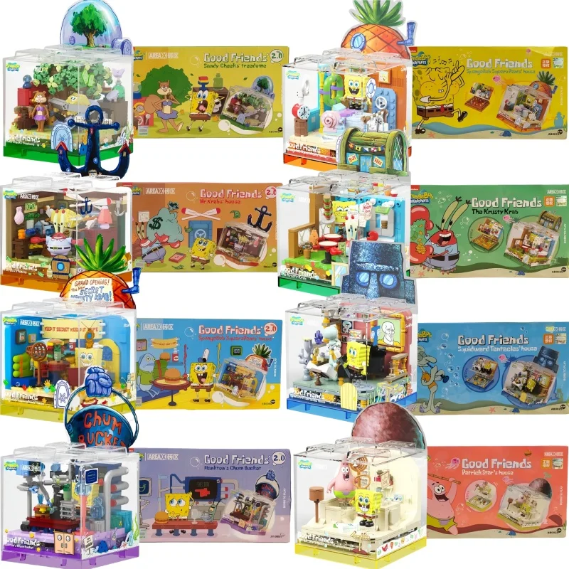 

Original SEMBO BLOCK Spongebob Building Blocks Patrick Star Squidward Plankton Krabs Figure Assemble Model Desktop Toy Kids Gift