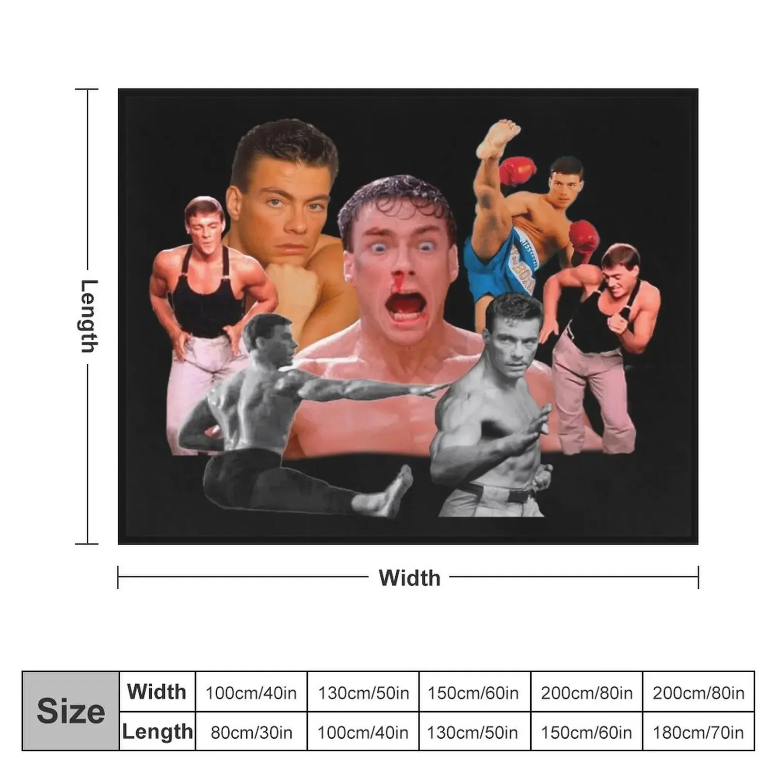 jean claude van damme classic Throw Blanket manga Thermal Blankets