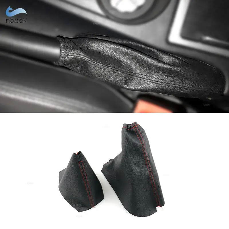 Microfiber Leather For Land Rover Freelander 2 2008-2013 Car Center Console Auto Gear Shift Collars Handbrake Gaiter Boot Cover