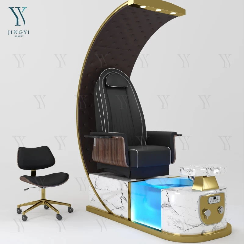 

Modern Knead Massage Foot Nail Spa Chair Recliner Pedicure Chairs and Manicure Table Set with Technician Stool