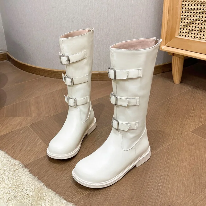 

Новые сапоги для девочек, детская обувь, осенне-зимние модные деловые сапоги до колена для выступлений, детские сапоги принцессы для верховой езды, детские сапоги