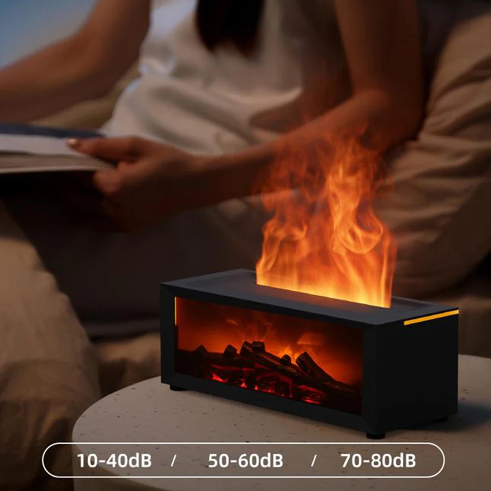 3D Flame Fireplace Aromatherapy Machine Colorful Humidifier With Remote Control Heating Cooling Vents HVAC Systems Parts