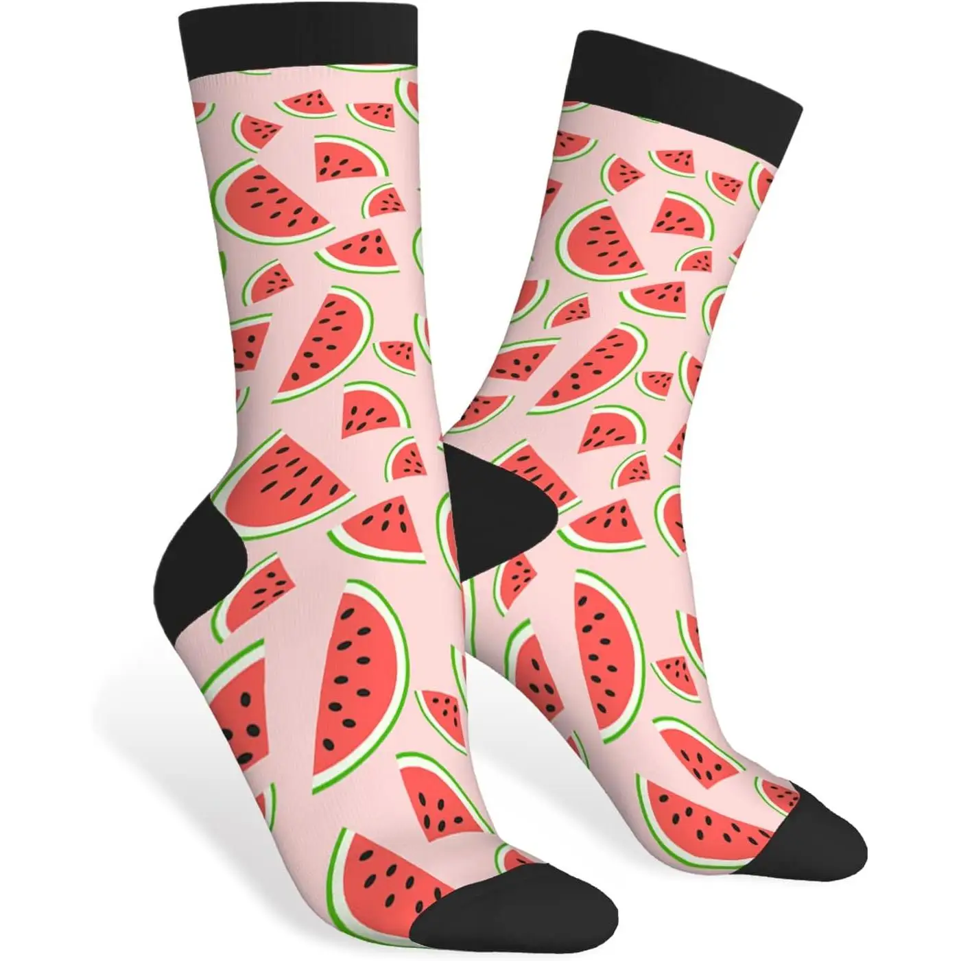 

Cute fruit Watermelon Funny Socks Cute fruit Watermelon Novelty Casual Crew Socks Contrast Color Design for Women Men Gift
