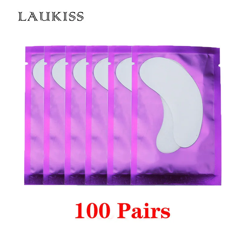 25/50/100 paar Augen Patches Unter Wimpern Pads für Gebäude Papier Patches Rosa Lint Kostenloser Aufkleber für Falsche Wimpern LAUKISS
